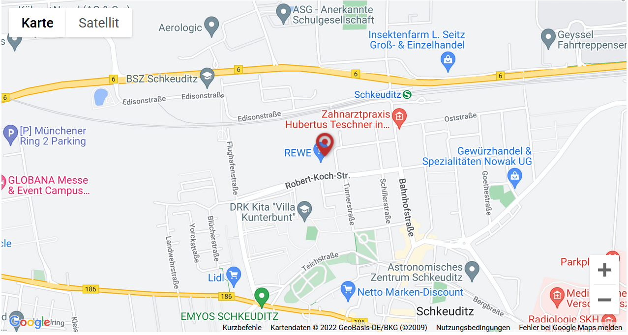Karte mit dem Standort der Data Dialog EDV-Systeme GmbH in Schkeuditz